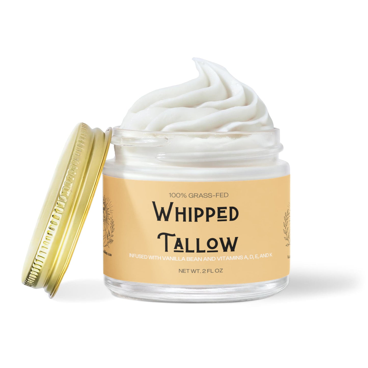 Whipped Grass-Fed Tallow Balm with Vanilla Bean