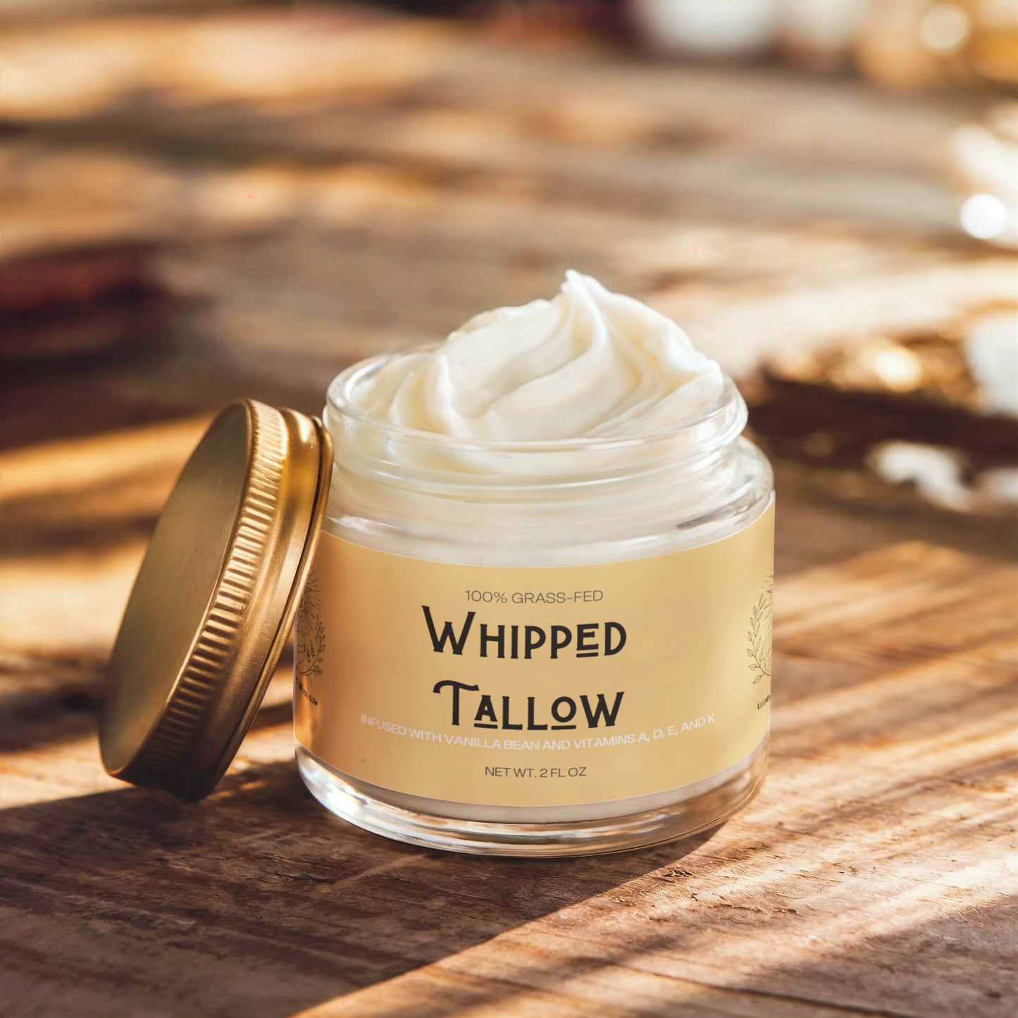 Whipped Grass-Fed Tallow Balm with Vanilla Bean