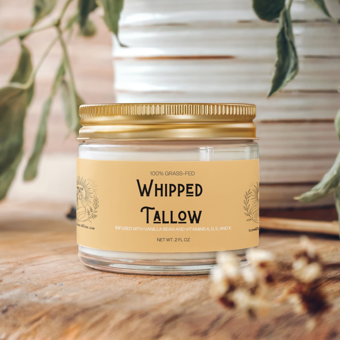 Whipped Grass-Fed Tallow Balm with Vanilla Bean
