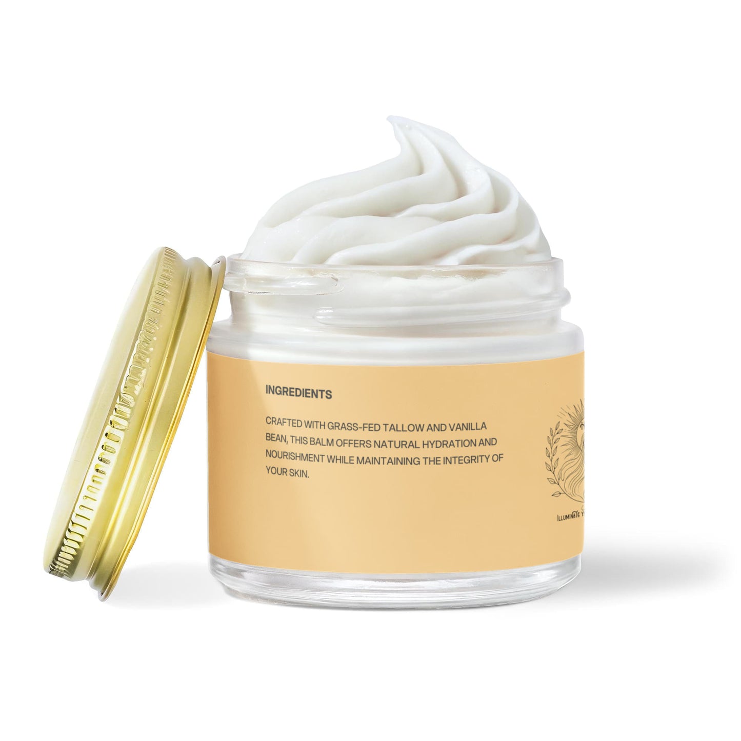 Whipped Grass-Fed Tallow Balm with Vanilla Bean