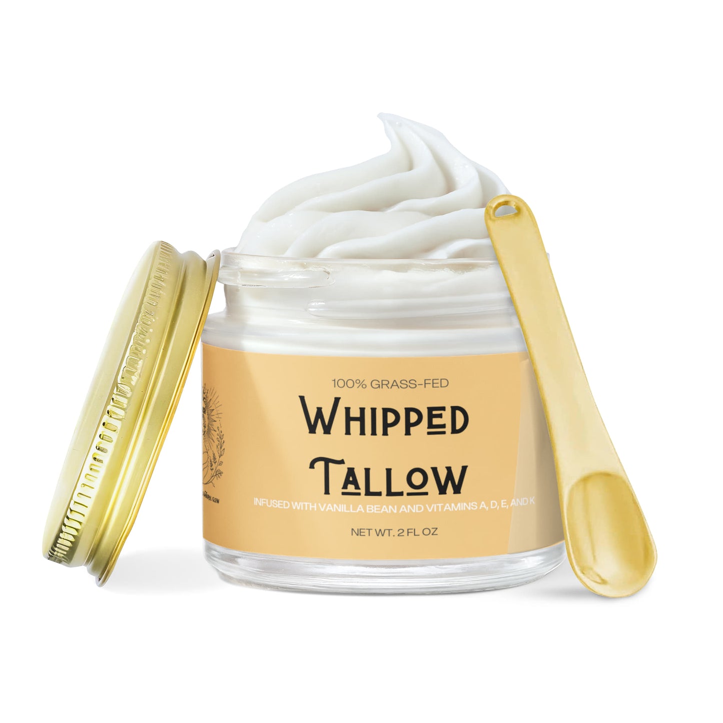 Whipped Grass-Fed Tallow Balm with Vanilla Bean