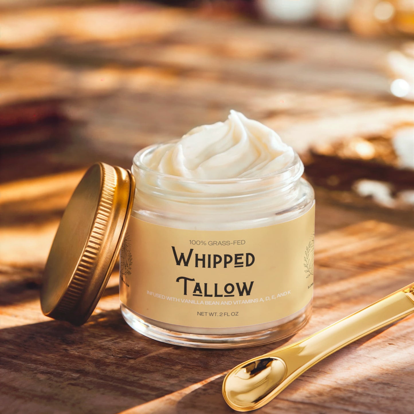 Whipped Grass-Fed Tallow Balm with Vanilla Bean